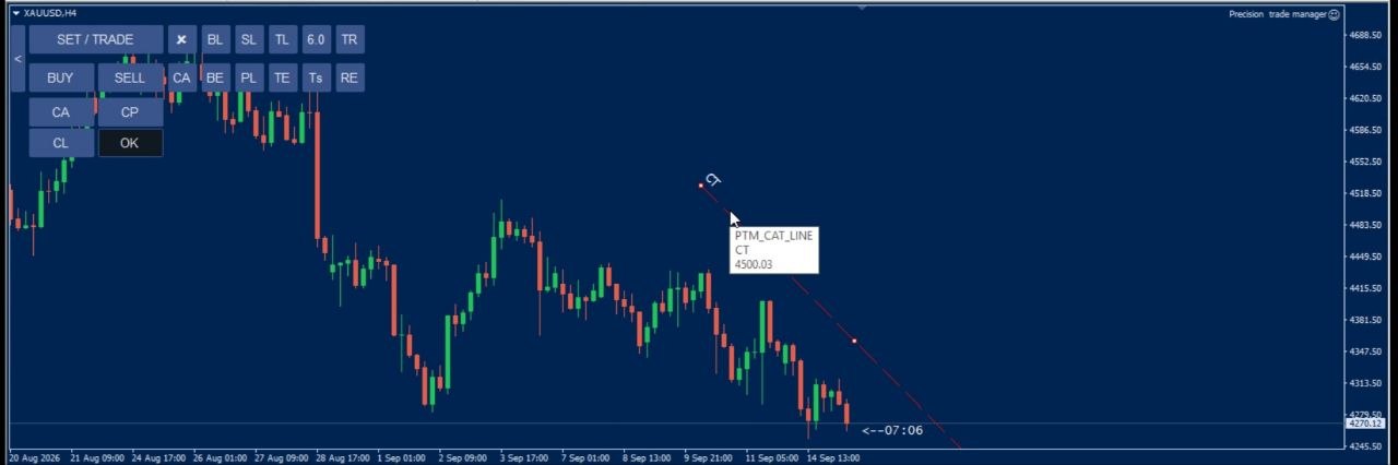 CT Trendline OK Button